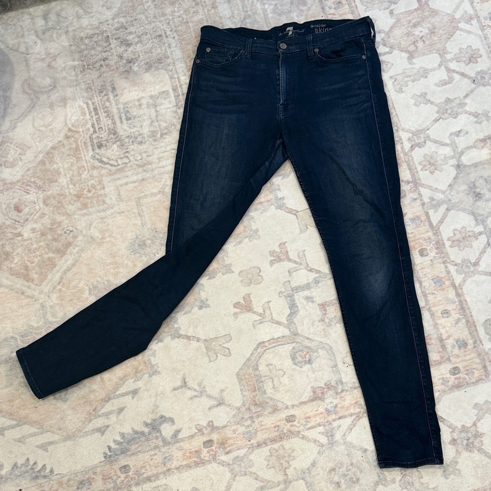 7 For All Mankind Dark Indigo Skinny Jeans